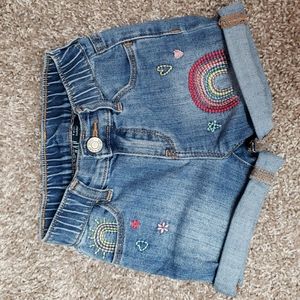GAP embroidered jean shorts